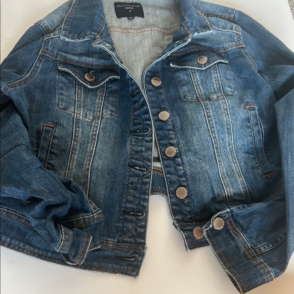 Velvet Blue Denim Jacket